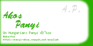 akos panyi business card